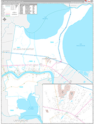 St-John-The-Baptist Premium<br>Wall Map